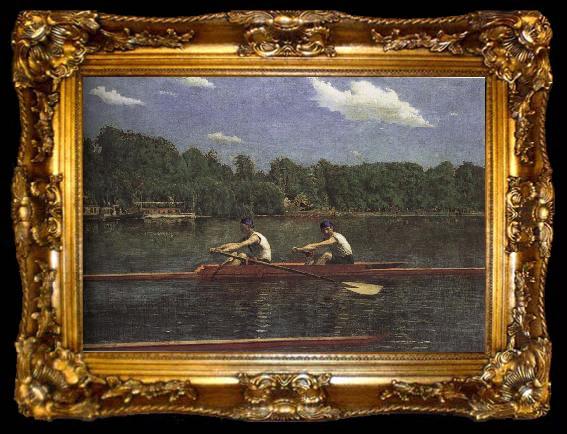 framed  Thomas Eakins The buddie is rowing the boat, ta009-2